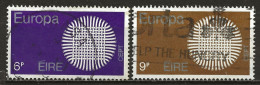 IRLANDE: Obl., N° YT 241 Et 242, Europa, B/TB - Used Stamps