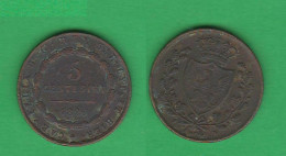 Italia 5 Centesimi 1826 Regno Sardegna  Carlo Felice Copper Coin  ∇ 3 - Italian Piedmont-Sardinia-Savoie