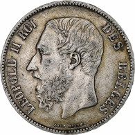 Monnaie, Belgique, Leopold II, 5 Francs, 5 Frank, 1867, Bruxelles, TTB, Argent - 5 Francs