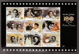 India 2013 100 Years Of Indian Cinema MINT SHEETLET Good Condition (SL-96) - Unused Stamps