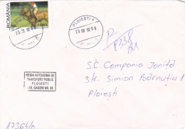 CIRCULATE GOLF ENVELOPES ON THE GRASS COVERS NICE FRANKING , 2002 ROMANIA - Cartas & Documentos