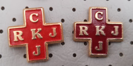 Red Cross Of Yugoslavia CKJ RKJ Vintage Pins - Geneeskunde