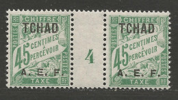 TCHAD TAXE N° 6 Millésime 4 NEUF** LUXE SANS CHARNIERE / Hingeless / MNH - Unused Stamps