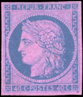 (*) 5 -- Essai Du 40c. En Bleu S/rose. SUP. - 1849-1850 Ceres