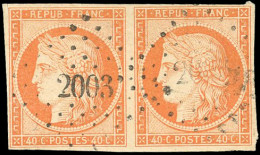 Obl. 5 -- 40c. Orange. Paire. Obl. PC. 2003. B. - 1849-1850 Ceres
