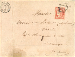 Obl. 7 -- 1F. Vermillon Orange Nuance Rare, Dans Le Département De L'Ardèche, Tirant Vers L'orange Et Non Le Rouge. Obl. - 1849-1850 Cérès