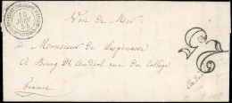 Obl. Lettre Taxée 25, Au Tampon, Frappée Du CàD Du CORPS EXP. D'ITALIE 2° DIVISION Du 10 Juin 1854 à Destination De BOUR - 1853-1860 Napoléon III.