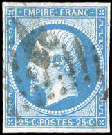 Obl. 15 -- 25c. Bleu. Obl. SUP. - 1853-1860 Napoléon III