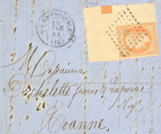 Obl. 16 -- 40c. Orange, CdeF Avec Carré De Repère, Obl. S/lettre Frappée Du CàD D'AIX EN PROVENCE Du 15 Février 1861 à D - 1853-1860 Napoleon III