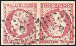 Obl. 17Bc -- Paire Tête-bêche Du 80c. Rose. Obl. SUP. R. - 1853-1860 Napoléon III.