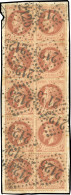 Obl. 26A -- 2c. Rouge-brun. Bloc De 10. Obl. GC 2125 S/fragment. TB. - 1863-1870 Napoléon III Lauré