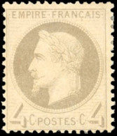 * 27B -- 4c. Gris. Type II. TB. - 1863-1870 Napoléon III. Laure