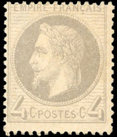 * 27B --  4c. Gris. Type II. Décentré. - 1863-1870 Napoleon III With Laurels