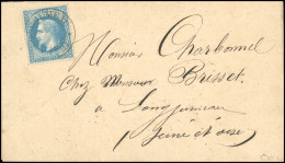 Obl. 29B -- 20c. Bleu S/lettre Manuscrite D'EPINAY Du 21 Mai 1871 à Destination De LONGJUMEAU - SEINE-ET-OISE. Timbre Ob - 1863-1870 Napoleon III With Laurels