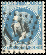 Obl. 29Bc -- 20c. Bleu. Variété Aux Abeilles. Obl. TB. - 1863-1870 Napoleon III Gelauwerd