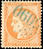 Obl. 38 -- 40c. Orange. Obl. GC En Bleu 5090 De KERASSUNDE. SUP. - 1870 Siege Of Paris