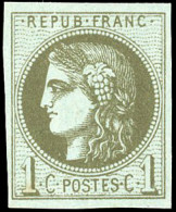 * 39C -- 1c. Olive. Report 3. TB. - 1870 Bordeaux Printing