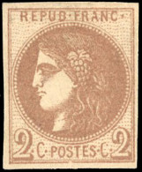 * 40Aa -- 2c. Chocolat. Report 1. TB. - 1870 Bordeaux Printing