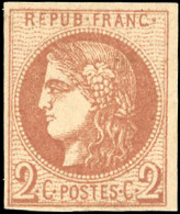 (*) 40B -- 2c. Brun-rouge. Report 2. TB. - 1870 Bordeaux Printing