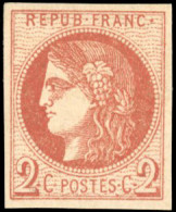 ** 40Ba -- 2c. Rouge-brique. Report 2. SUP. - 1870 Bordeaux Printing