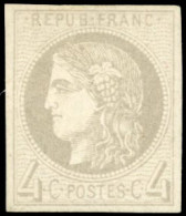 * 41B -- 4c. Gris. Report 2. TB. - 1870 Bordeaux Printing