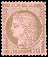 * 54 --  10c. Brun S/rose. TB. - 1871-1875 Ceres