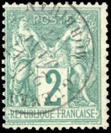 Obl. 62 -- 2c. Vert. Obl. B. - 1876-1878 Sage (Type I)