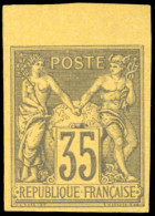 * 93b -- 35c. Violet-noir S/jaune. HdeF. ND. TB. - 1876-1878 Sage (Type I)