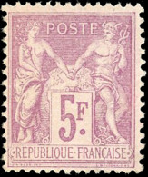 ** 95a -- 5F. Lilas-rose S/lilas Pâle. SUP. - 1876-1878 Sage (Type I)