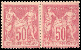 * 104 --  50c. Rose. Paire. Très Frais. TB. - 1876-1878 Sage (Type I)