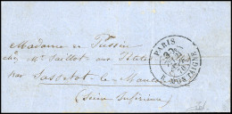 Obl. LE VILLE DE FLORENCE. Lettre Frappée Du CàD Taxe 30 PARIS - R. MONTAIGNE Du 24 Septembre 1870 à Destination De SASS - War 1870