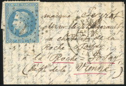 Obl. 29 -- LE CELESTE. 20c. Lauré Obl. GC 1 S/lettre Sans Inscription ''Ballon Monté'' Frappée Du CàD De PARIS - PL. DE  - Krieg 1870