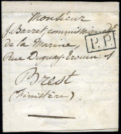 Obl. Pli Confié ARMAND BARBES. Lettre Manuscrite De ROMAINVILLE Du 27 Septembre 1870 Frappée Du Cachet PP à Destination  - Guerre De 1870