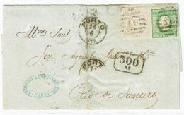 Portugal, 1877, # 41, 43 Dent. 12 1/2, Para Rio De Janeiro - Lettres & Documents