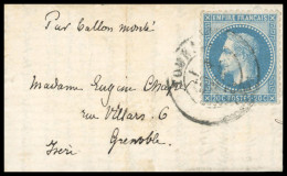 Obl. 29 -- Pli Confié Du COLONEL CHARRAS. 20c. Lauré Obl. Du CàD De TOURS Du 1er Novembre 1870 S/lettre De PARIS Du 26 O - Krieg 1870