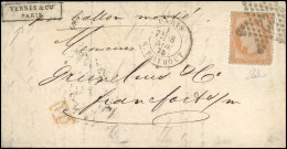 Obl. 31 -- LE DAGUERRE. 40c. Lauré Obl. étoile "22" S/lettre Frappée Du CàD De PARIS - R. TAITBOUT Du 8 Novembre 1870 à  - Guerra Del 1870