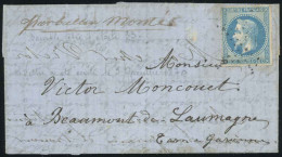 Obl. 29 -- LE FRANKLIN. 20c. Lauré Obl. étoile S/lettre Manuscrite De Paris Du 3 Décembre 1870 à Destination Du BEAUMONT - War 1870