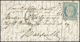 Obl. 37 -- LA VILLE DE PARIS. 20c. Siège Obl. étoile 16 S/lettre Frappée Du CàD De PARIS - R. DE PALESTRO Du 12 Décembre - Guerre De 1870