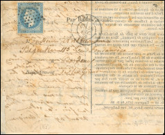 Obl. 29 -- LE PARMENTIER. 20c. Lauré Obl. étoile S/Ballon Poste N°4 Frappée Du CàD De PARIS (60) Du 16 Décembre 70 à Des - War 1870