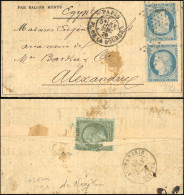 Obl. 37 X 2 -- LE NEWTON. 20c. Siège X 2 Obl. étoile 1 S/Gazette Des Absents N°21 Frappée Du CàD De PARIS - PL. DE LA BO - Guerre De 1870