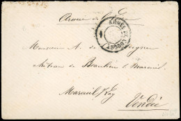 Obl. Lettre En Franchise De L'ARMEE DE LOIRE Frappée Du CàD ARMEE DE L'OUEST à Destination De MAREUIL-SUR-LAY - VENDEE.  - War 1870