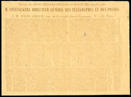 Obl. Pigeongramme De Dépêches Chiffrées, N°103, De STEENACKERS à MERCADIER S/papier Photographique. TB. - Guerre De 1870