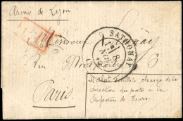 Obl. Courrier De L'Armée De Lyon Avec Cachet "PP" Encadré En Rouge. Lettre Manuscrite Du Camps De Sathonay, Frappée Du C - War 1870