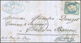 Obl. 37 -- 20c. Siège Obl. étoile 29 S/lettre Manuscrite De PARIS Du 4 Novembre 1870, à Destination De CONDE-EN-BARROIS  - War 1870