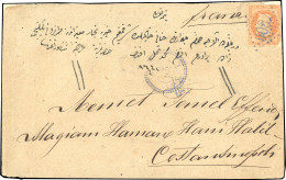 Obl. 31 -- IBRAILA. 40c. Lauré Obl. GC Bleu 5087 S/lettre Frappée Du CàD Perlé Bleu -- Novembre 1901 à Destination De CO - 1849-1876: Période Classique