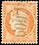 Obl. 38 -- SINOPE / ORDOU. 40c. Siège, Obl. GC Bleu 5097. SUP. R. - 1849-1876: Classic Period