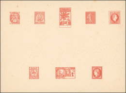 * 106 -- Feuillet Sur Papier épais Imprimé à L'Atelier Des Timbres Poste Vers 1905 Avec Des Clichés Originaux Fournis Pa - Otros & Sin Clasificación