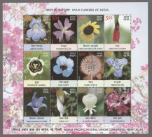 India 2013 Mixed Wild Flower MINT SHEETLET Good Condition (SL-102) - Unused Stamps