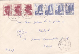 BEAUTIFUL STAMPED ENVELOPE  COVERS NICE FRANKING , 1979  ROMANIA - Brieven En Documenten