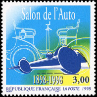 ** 3186b -- 3F. Salon De L'Auto. Variété Couleur Rouge Omise. SUP. R. - Andere & Zonder Classificatie